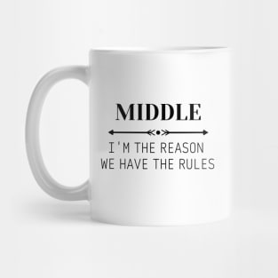 middle, i'm the reason we have the rules Mug